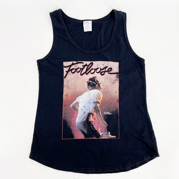 Footloose graphic black tank top - Picture 1 of 4